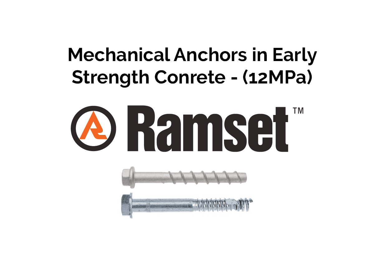 Mechanical Anchors in Early Strength Concrete Ramset Scaffolding