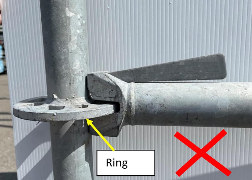 SAA Safety Alert Fall risk with ring lock type scaffolding